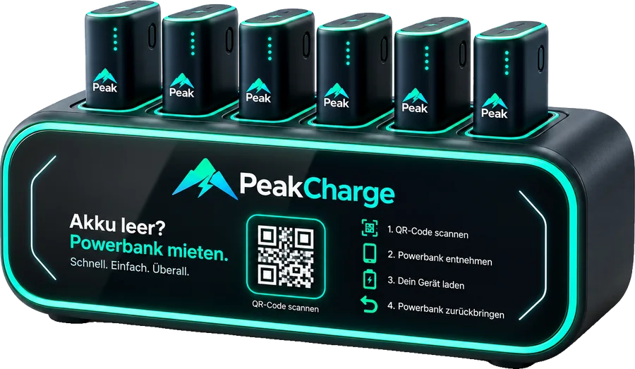 Kompaktstation mit 6 Powerbanks